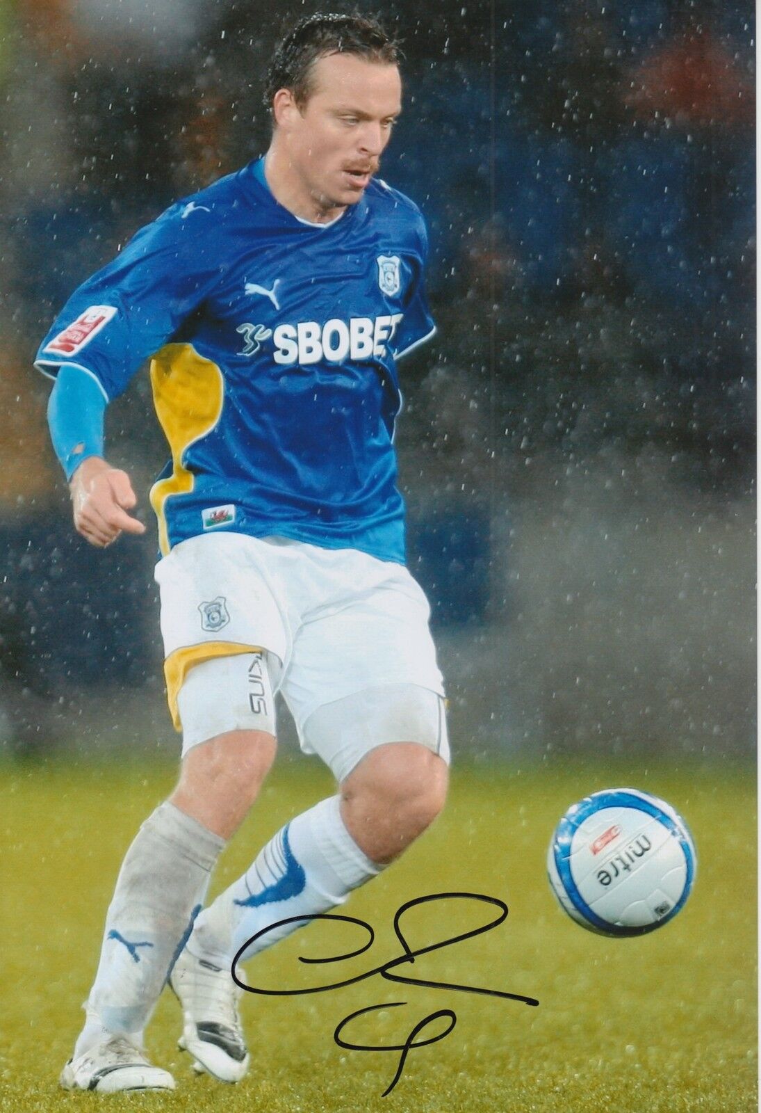 CARDIFF CITY HAND SIGNED GAVIN RAE 12X8 Photo Poster painting.