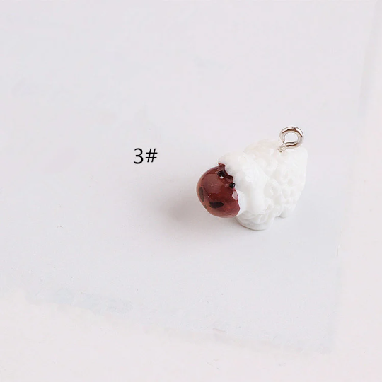 Cartoon Animal Resin Pig Charms,Cute Pet Pig Rabbit Chicken Swan Bee Cow Sheep Charm Pendant DIY decoration Earrings Necklace Keychain DIY