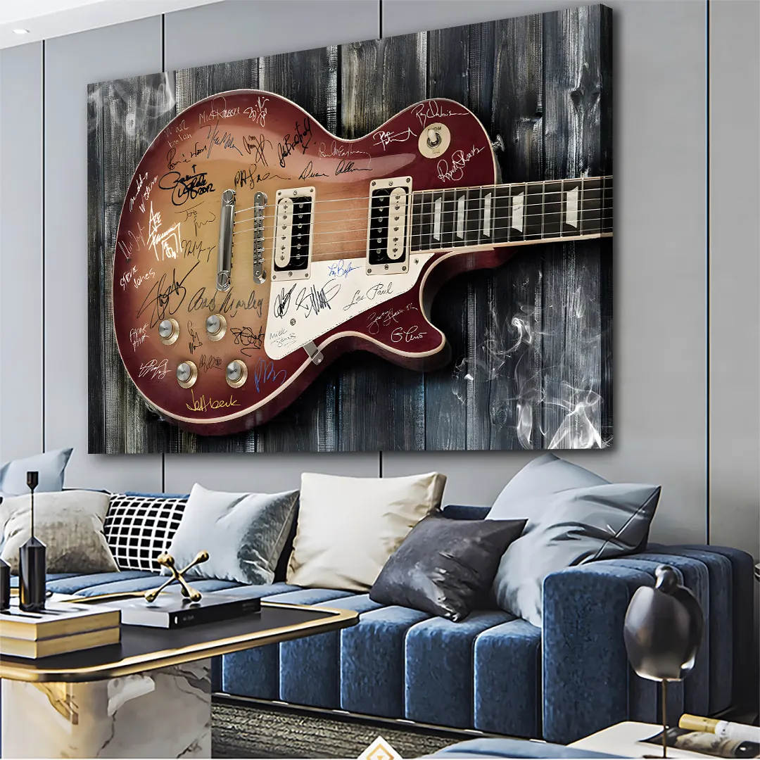 Gibson Les Paul Guitar Fantasy Canvas Wall Art