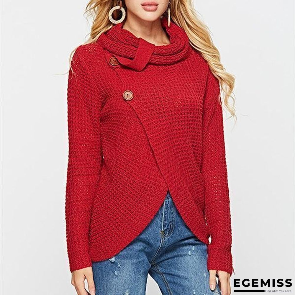 Casual Buttons Irregular Sweaters | EGEMISS