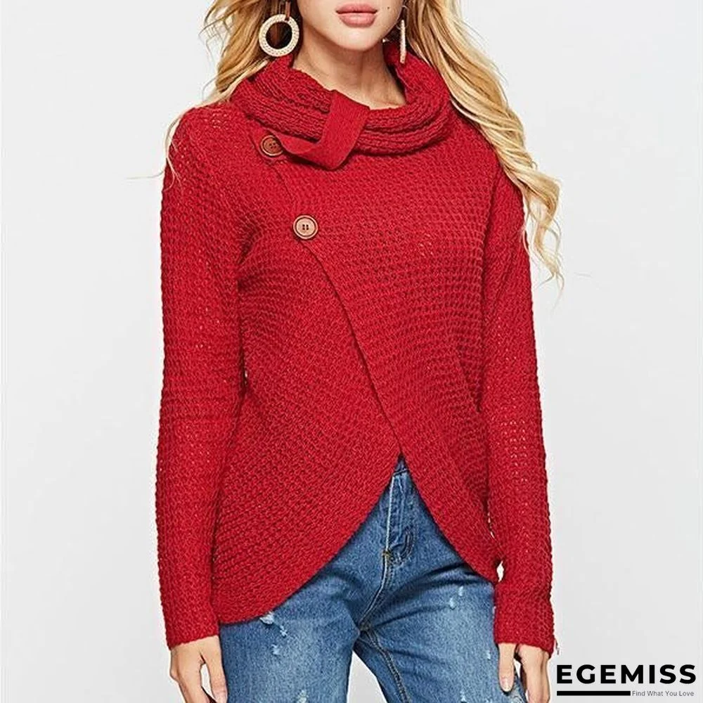 Casual Buttons Irregular Sweaters | EGEMISS