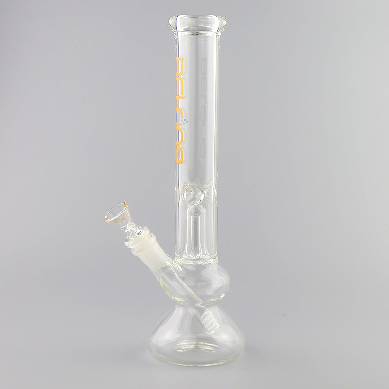 Clear  Beaker Base Glass Pipe for Smoking with Precooler
