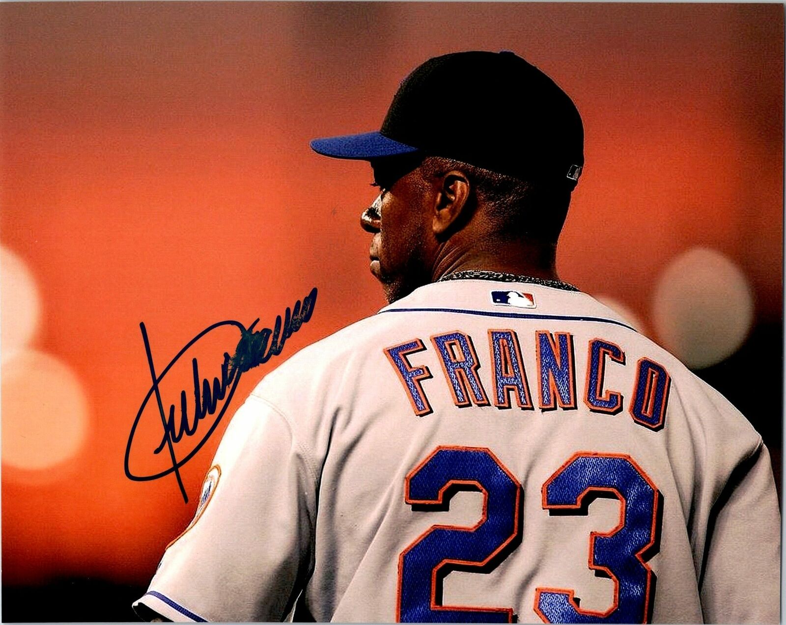 Julio Franco Signed 8x10 Photo Poster painting (IMPERFECT + BONUS) - NY METS - AWM COA