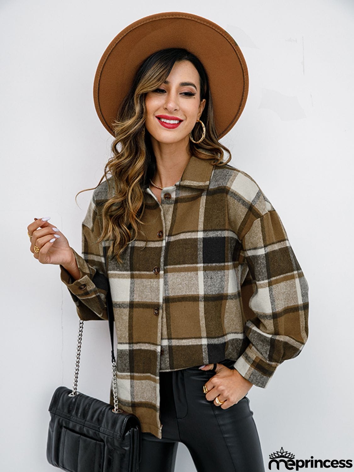 Plaid Button-Down Jacket