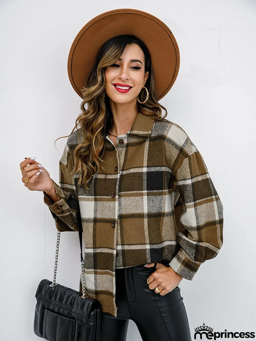 Plaid Button-Down Jacket