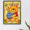 Winnie Pooh Glass Painting-Paint by Numbers Acrylic Painting 30*40CM