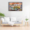 >SALE<5D DIY Full Round Drill Diamond Painting Bus Kit Home Decoration Art Craft