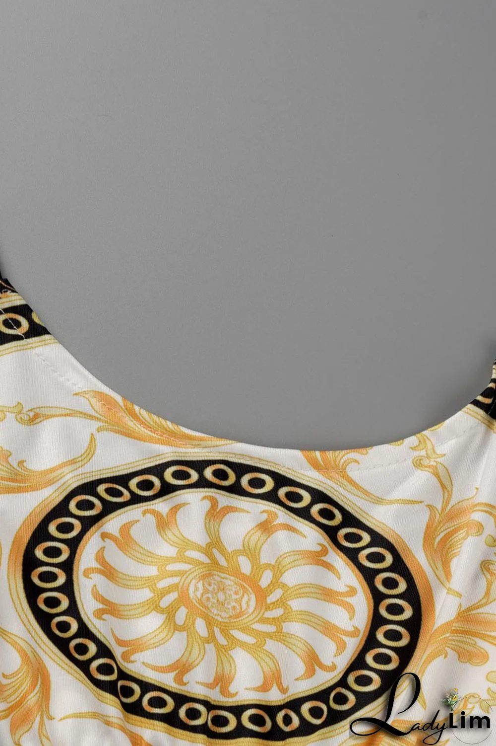 Red Fashion Casual Print Patchwork Backless O Neck Sleeveless Two Pieces