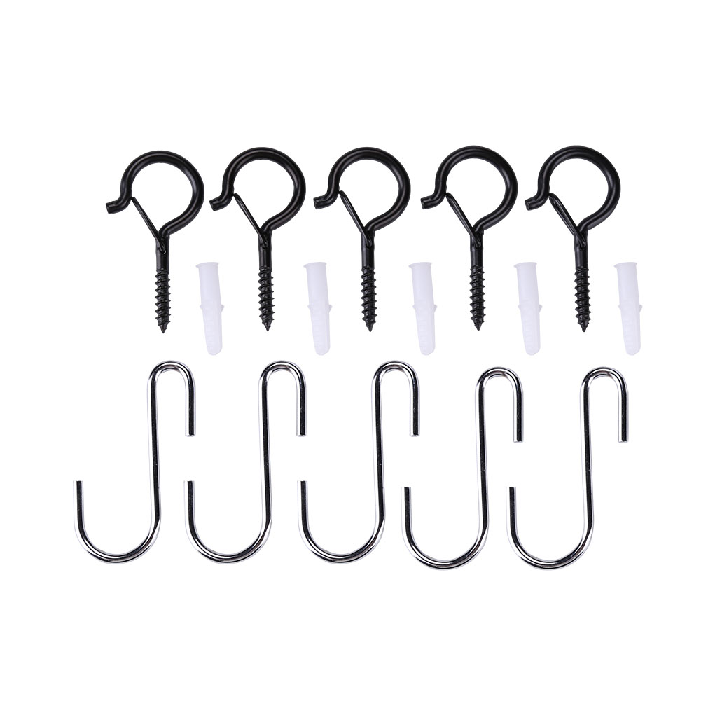 

90pcs S Hanger Screw Hooks Set with Expansion Tube Sleeves for String Light, 501 Original