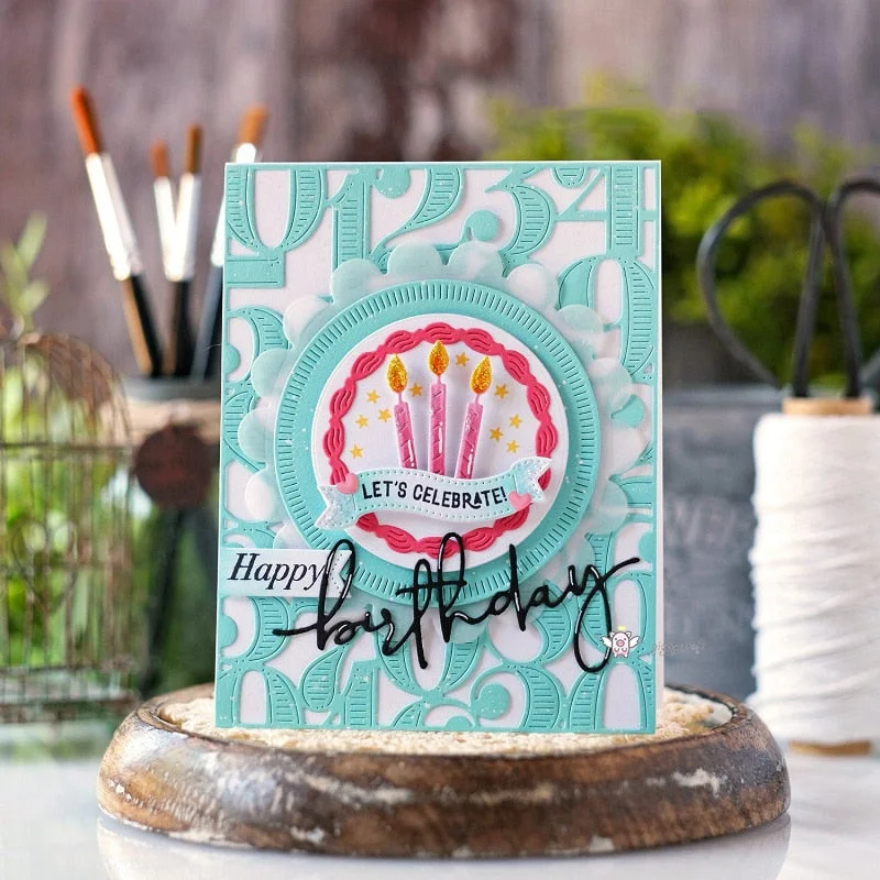 Piggy Craft metal cutting dies cut die mold Digital rectangular frame Scrapbook paper craft knife mould blade punch stencils die