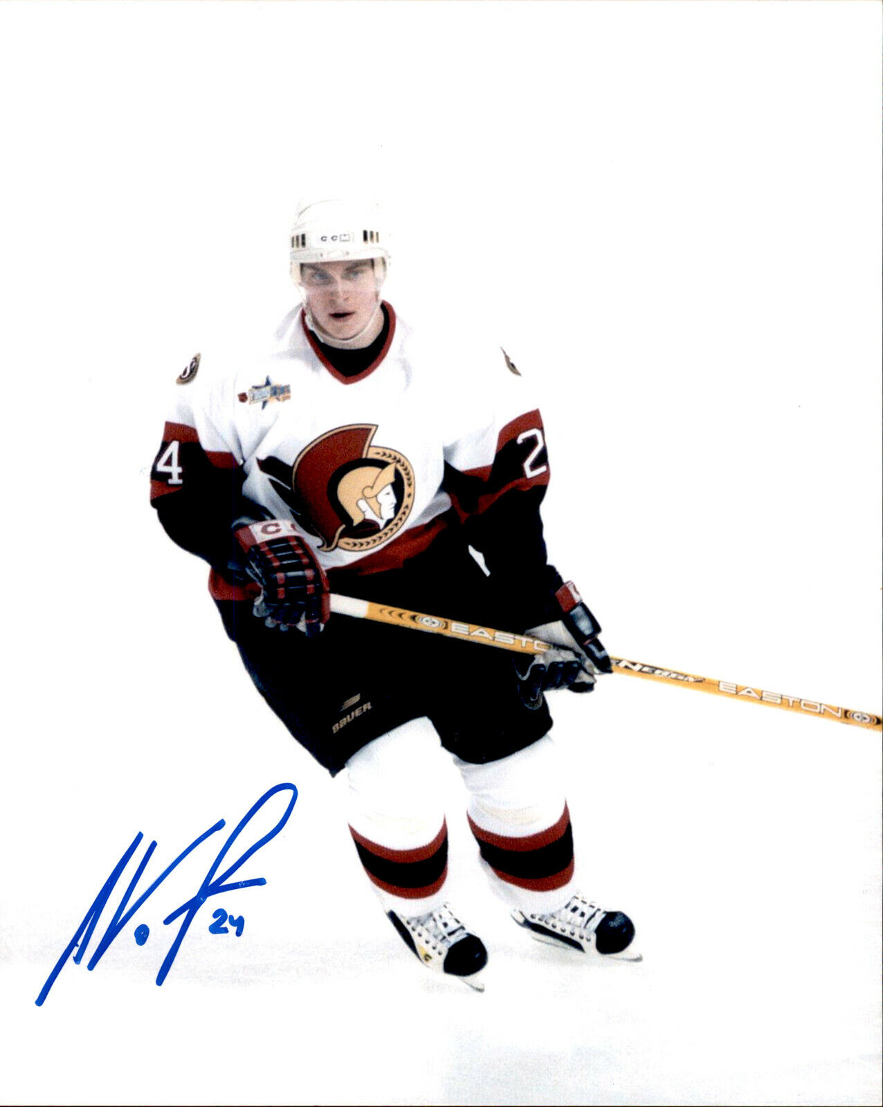 Anton Volchenkov SIGNED 8x10 Photo Poster painting OTTAWA SENATORS #5