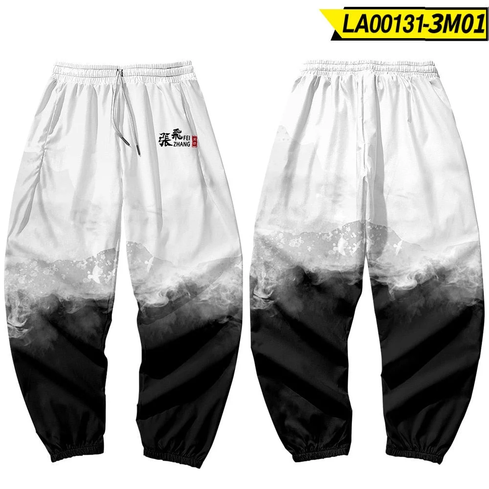 Japanese Style Anime Sweatpants Men Multi Pocket Long Cargo Pant Harajuku Jogger Trousers Streetwear Pants Plus Size 4XL 5XL 6XL