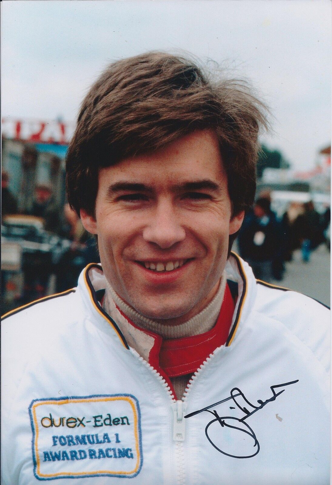 Tiff NEEDELL SIGNED Unipart Sponsor Race 12x8 PORTRAIT Photo Poster painting AFTAL Autograph COA