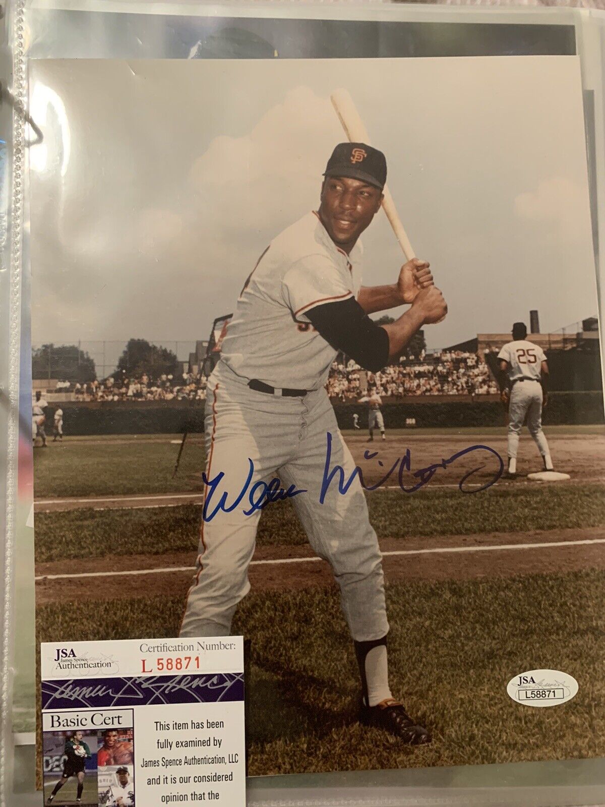 willie mccovey Signed 8x10 Pic Photo Poster painting Auto Jsa Giants