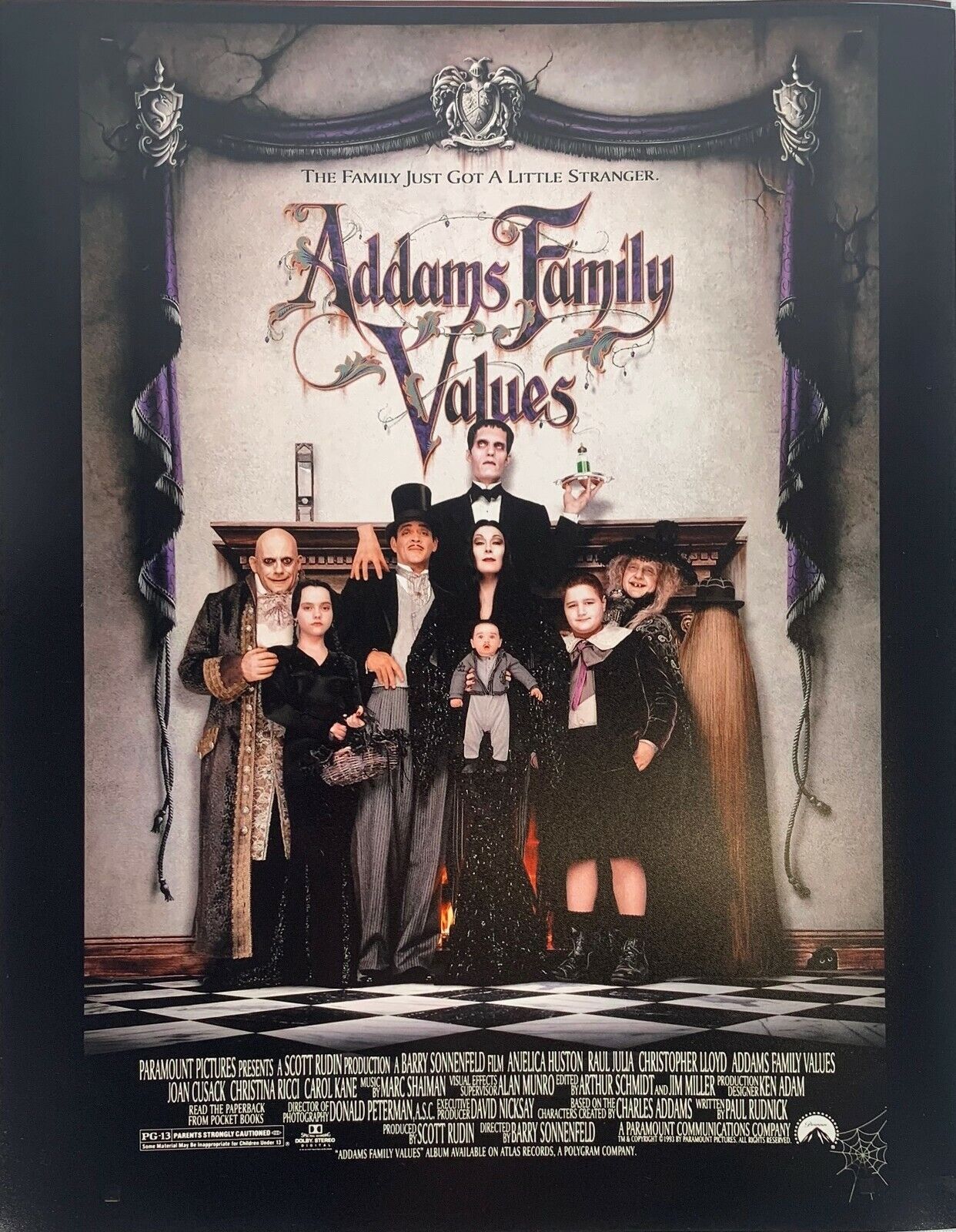 Addams Family Values 11x14 Movie Poster Photo Poster painting unsigned Christopher Lloyd Fester