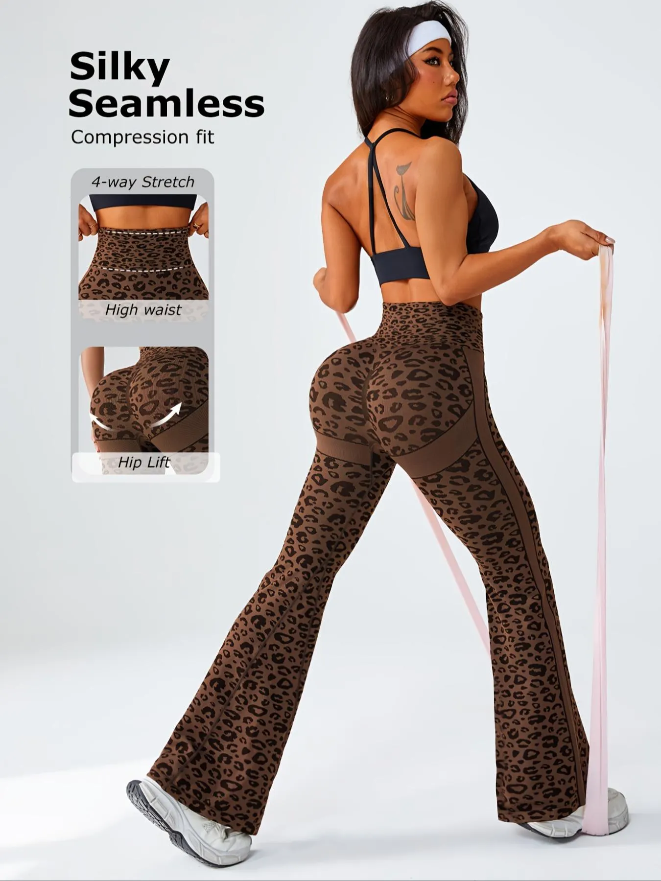Women's Seamless Leopard Print High-Waisted Yoga Pants, Scrunch Sports Leggings, Tight-Fit Sportswear for All Seasons, Stylish & Comfortable Workout Bottoms, Seamless Fitness Leggings, High Stretch Bottoms Women's Seamless Leopard Print High-Waisted Yoga Pants, Scrunch Sports Leggings, Tight-Fit Sportswear for All Seasons, Stylish & Comfortable Workout Bottoms, Seamless Fitness Leggings, High Stretch Bottoms