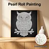DIY Pearl Painting Owl for Home Wall Decor(25x25cm)