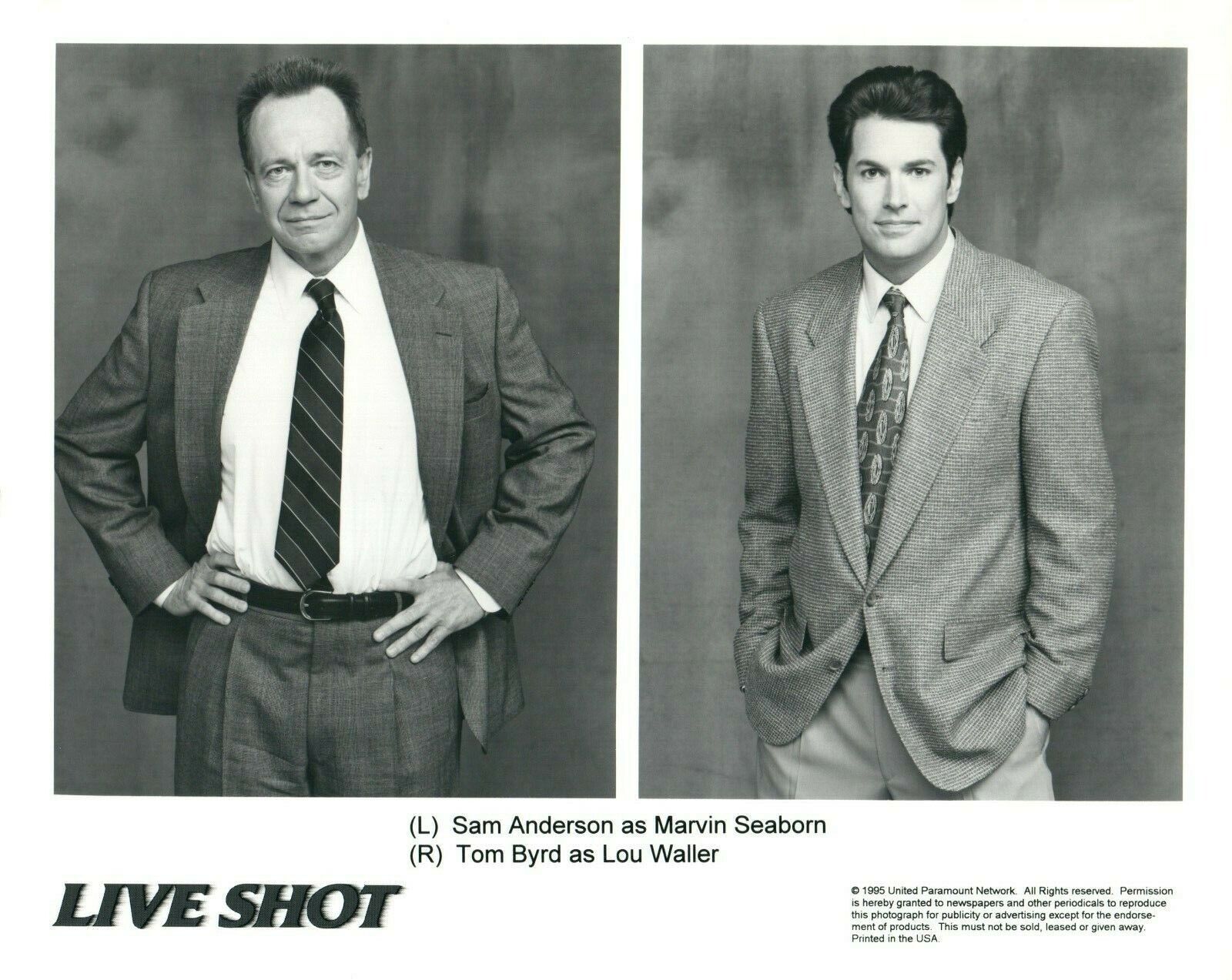 SAM ANDERSON TOM BYRD TV Series LIVE SHOT 8x10 Promo Press News Photo Poster painting 1995