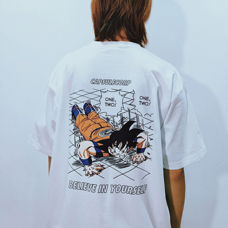 Pure Cotton Dragon Ball Son Goku “Believe In Yourself” T-shirt weebmemes