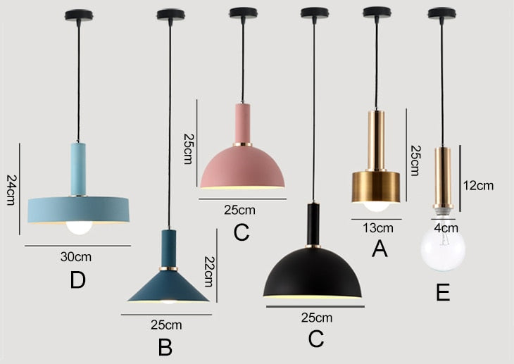 Nordic Macarons pendant lights Modern bedroom bedside dining room Pendant lamp Bar/cafe individual creative lighting fixtures