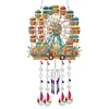Double Sided Colorful Pattern 5D DIY Crystal Rhinestone Wind Bell Suncatcher Hanging Kits