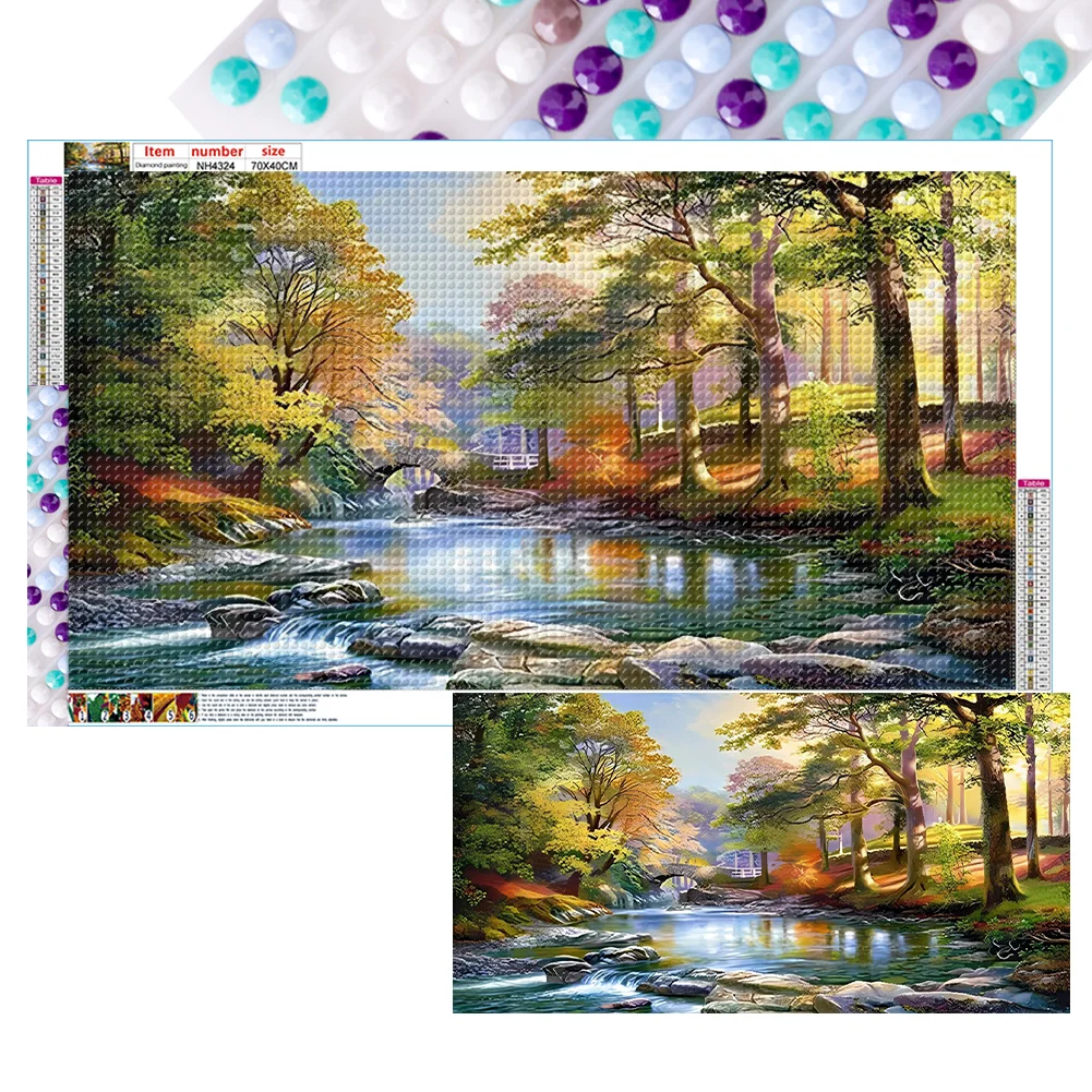 2pcs Diamond Painting - Full Round Drill - Landscape(Canvas|70*40cm)