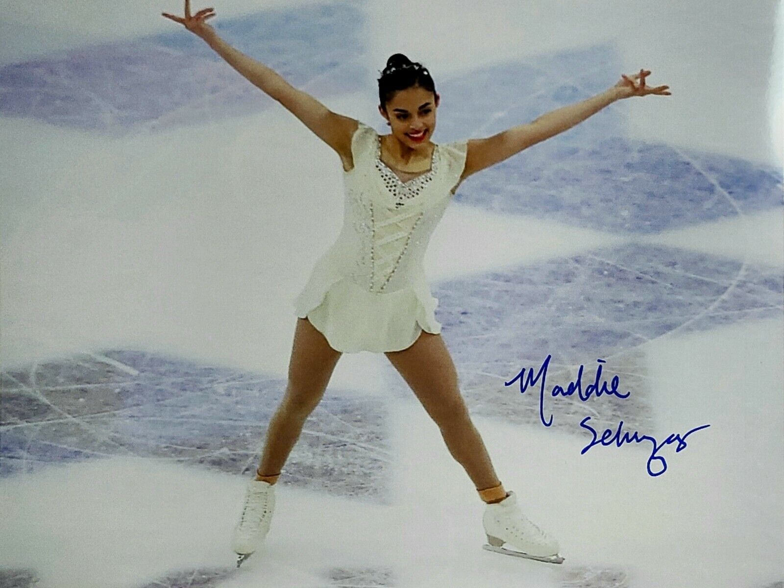 Madeline Schizas Hand Signed Autograph 8x10 Photo Poster painting In Person Proof Figure Skater