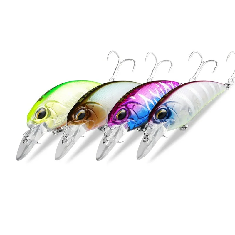 ASINIA Best price 4pcs each set 65mm 14g crank dive 2m professional fishing tackle Retail qulity fishing lure for pike and bass