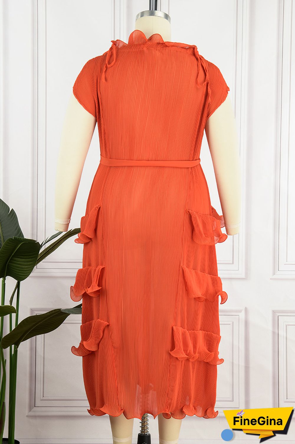 Red Casual Solid Patchwork O Neck Short Sleeve Dress Dresses