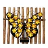 Solar Powered Outdoor Metal Butterfly Wall Lamps IP65 Waterproof Wall-Mounted Garden Butterfly Lights Auto On/Off Outdoor Fence Wall Art Decor Light for Patio Garden Fence Porch Decors