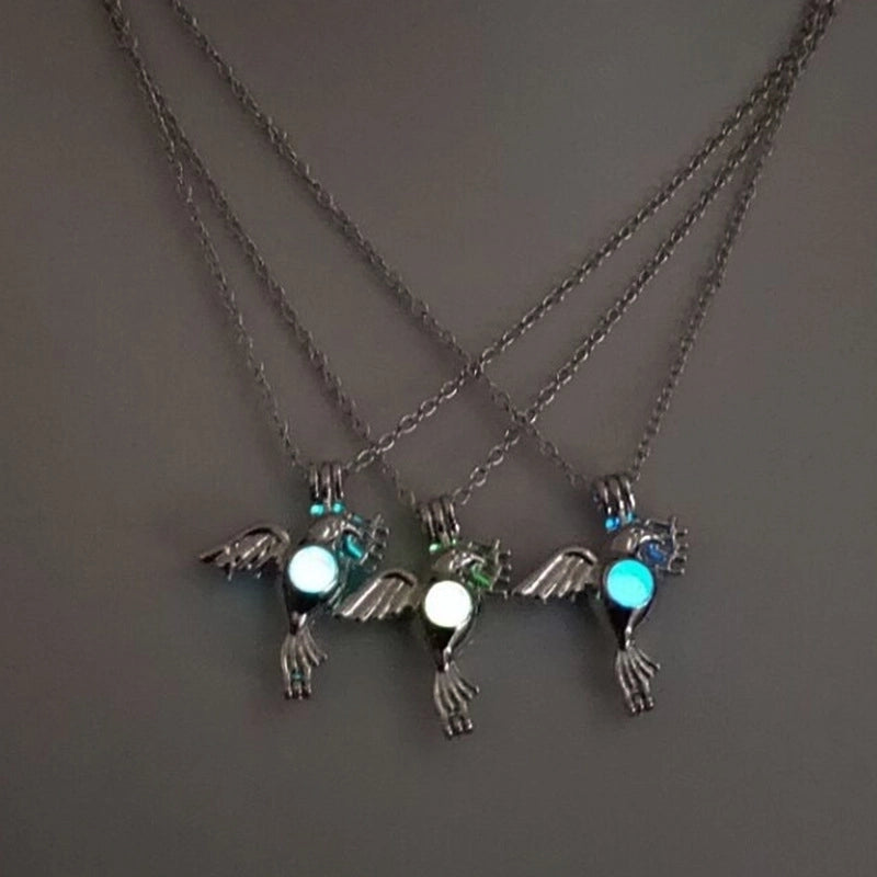 Luminous Hollow Diy Cage Christmas Tree Women’s Necklace