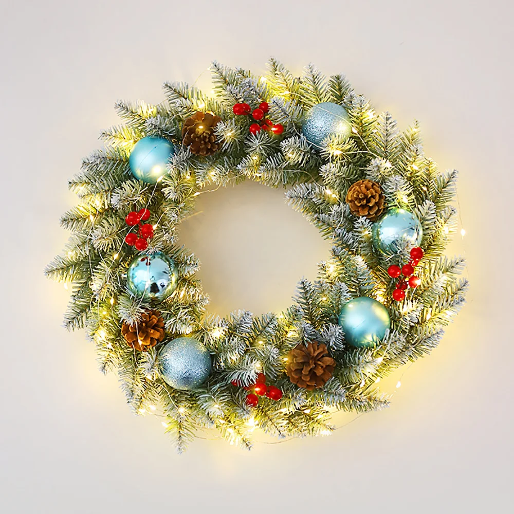 New Christmas pine cone ball garland rattan holiday decoration pendant