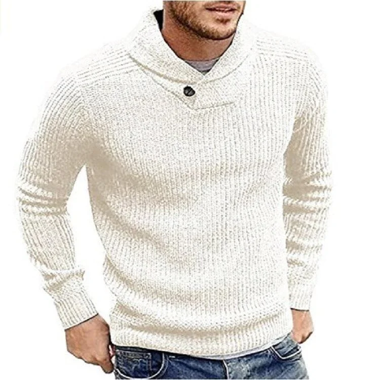 Men's Sweater Solid Color Pullover Sweater