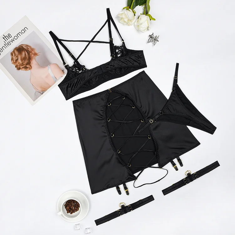 Amelia's Alluring Mesh Lingerie Set