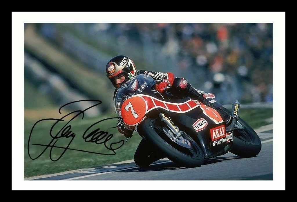 Barry Sheene Autograph Signed & Framed Photo Poster painting