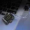Dual LED Portable Keychain Light 600mAh USB Rechargeable Camping Pocket Lantern
