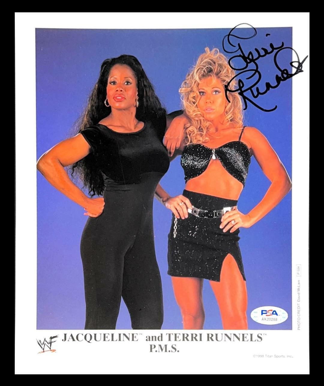 WWE TERRI PMS P-504 HAND SIGNED AUTOGRAPHED 8X10 PROMO Photo Poster painting WITH PSA DNA COA