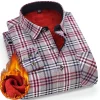 New Men's Winter Velvet Thickened Warm Double-sided Velvet Long-sleeved Shirt