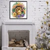 >SALE<5D DIY Partial Special Shaped Drill Diamond Painting Wreath Hedgehog Kit 30x30cm