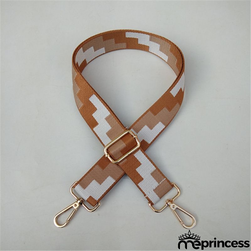 Women Fashion Color Block Adjustable Decompression Replacement Long Strap Bag Accessories