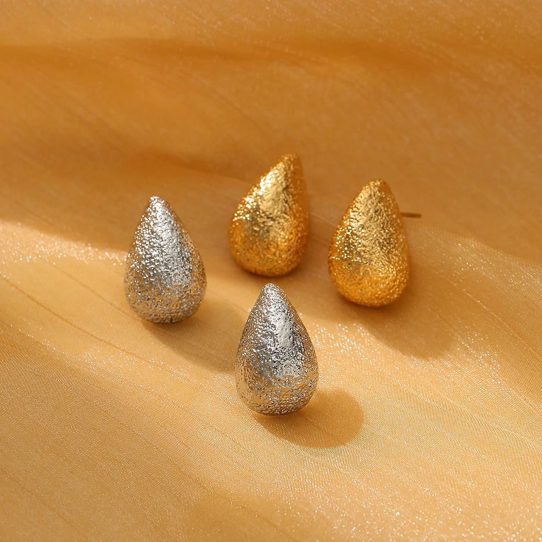 Water Drop Frosted Earrings