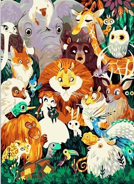 

Animal family – Paint By Numbers - 40*50CM, 501 Original