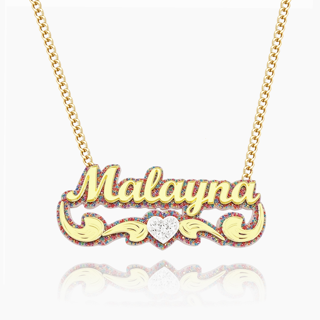 Custom Colorful Acrylic Name Necklace
