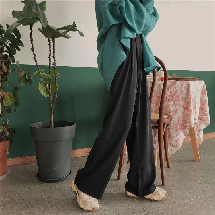 Korean Fashion High Waist Loose Suit Pants TK003