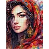Woman Wearing Hat-11CT Stamped Cross Stitch 50*65cm/19.69*25.59in (Big Size)