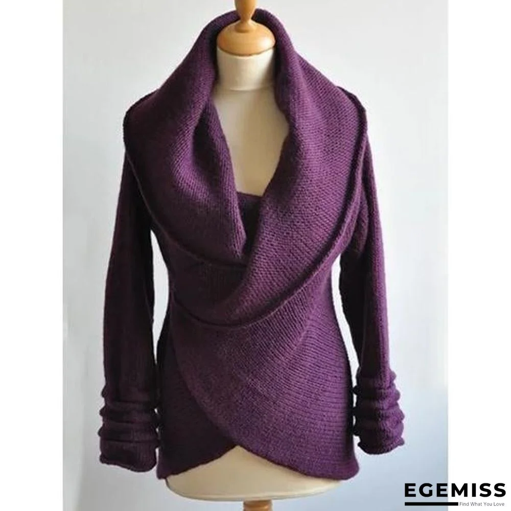 Casual Long Sleeve Knitting Sweater | EGEMISS