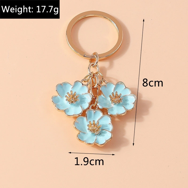 Cute Sweet Flower Alloy Keychain