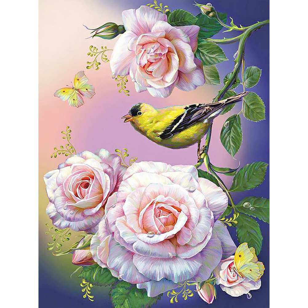 

Flower and Bird - Round Drill Diamond Painting - 30*40CM, 501 Original