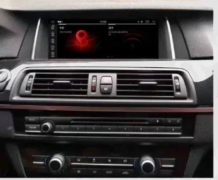 Finished 10.25-inch Android screen installation in a BMW F10 dashboard
