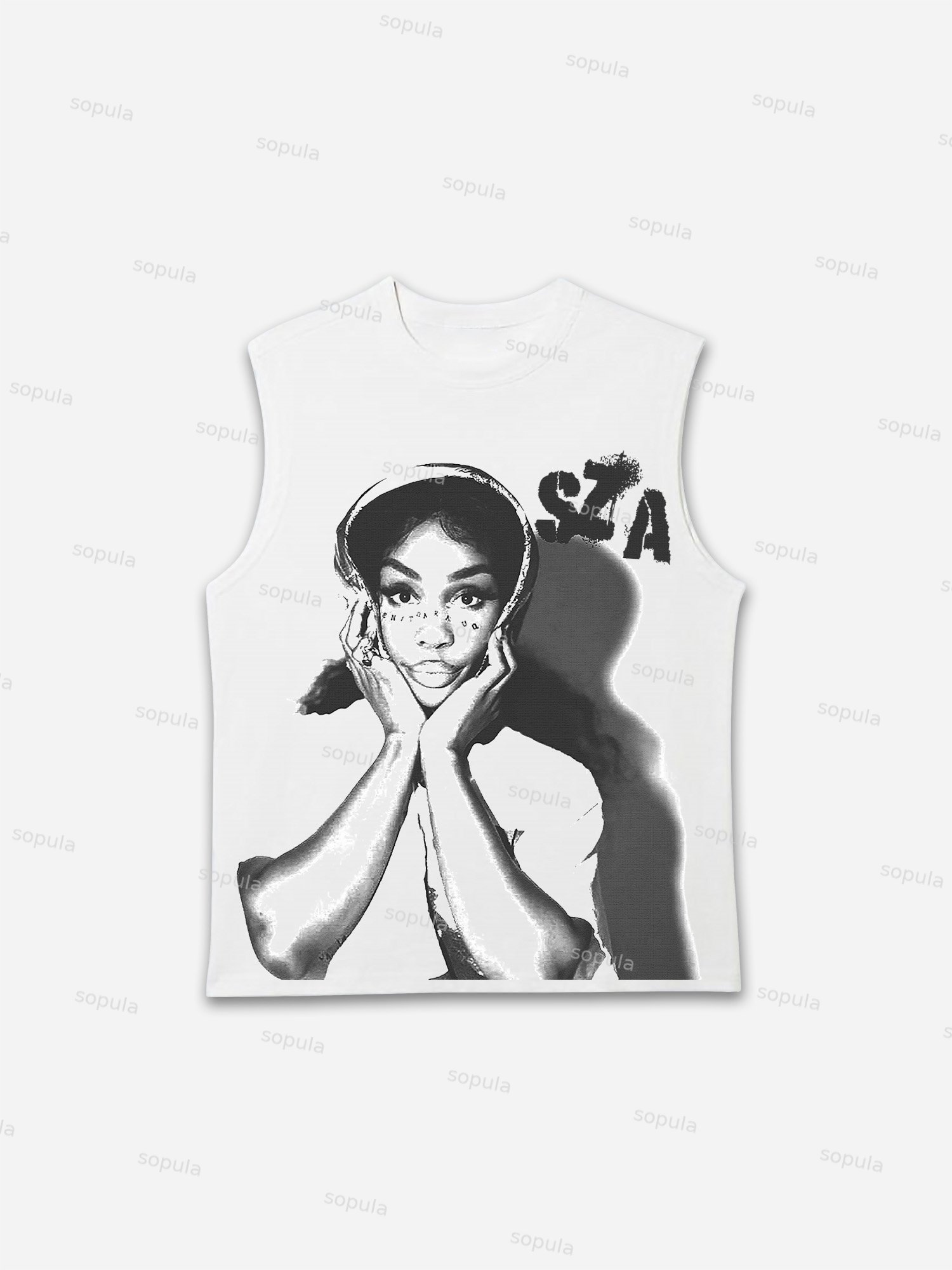 Sza Graphic Print Tank Top - Sopula｜Premium Graphic Tees & Graphic Clothing